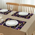 thumbnail image 3 of Halloween Bat Moon Eye Pattern Summer Placemats Table Placemats Set Of 4-Linen Kitchen Washable Placemats Table Mats 11.8"x17.7" Non-Slip Heat Resistant, 3 of 6