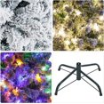 thumbnail image 3 of Pre-Lit Christmas Tree Artificial Snow Flocked Pine Tree Warm-White & Multicolored Lights, 8 Mode Functions,Metal Base,Home, Party Decoration 5FT, 3 of 6