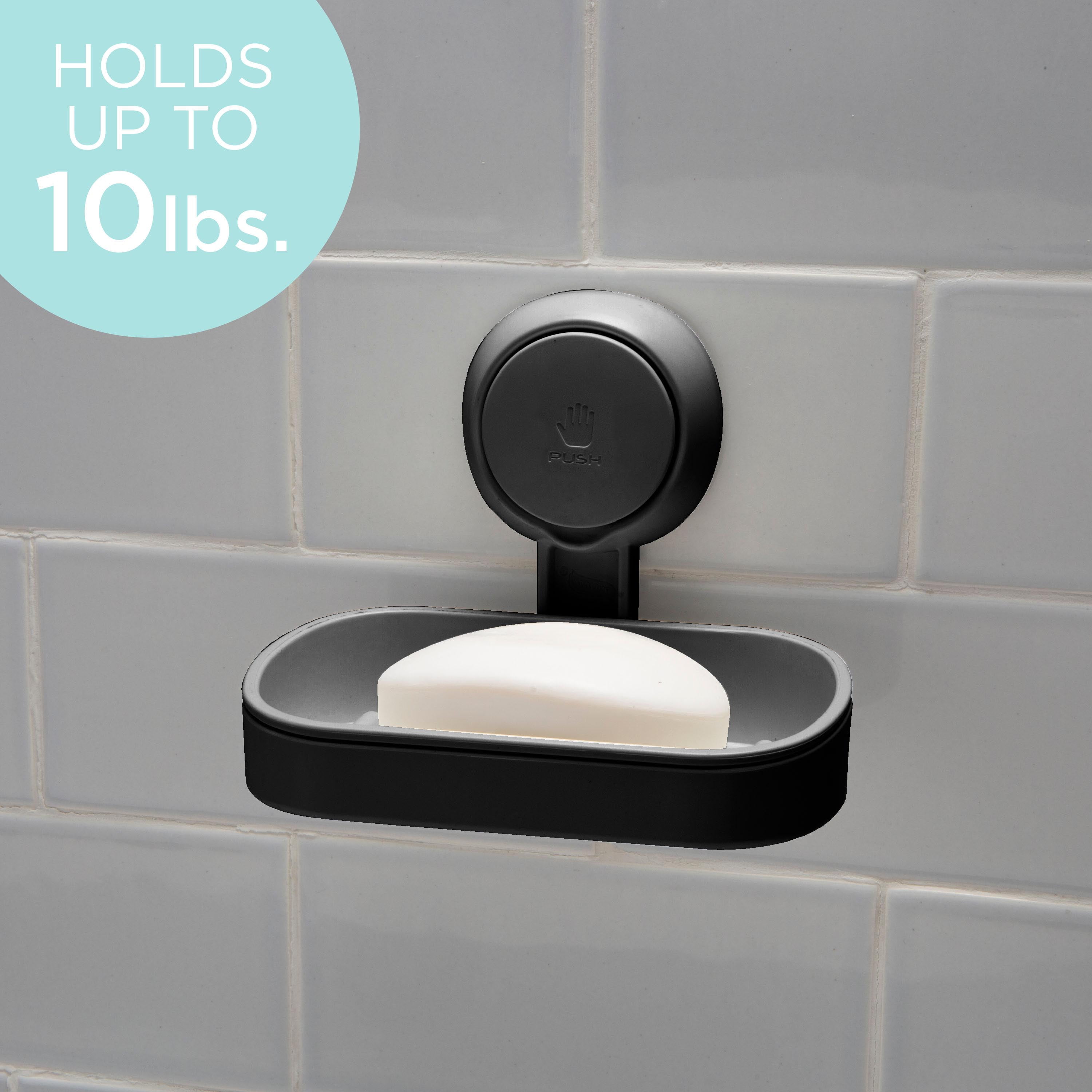 Bath Bliss Wall-mounted Soap Dish with Gel Suction Power - No