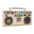 thumbnail image 2 of Tablero de actividades para niños, tablero sensorial de radio de madera con luz LED, música y sonido para el aprendizaje en vacaciones., 2 of 8
