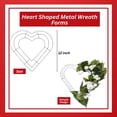 thumbnail image 2 of Heart Shaped Metal Wreath Forms 12x13.375 in Floral Wreath Frame Ring Making DIY Crafts for Valentine's Day Wedding Party Supplies Home Porch Indoor Outdoor Garden Romantic Decorations Gift Set of 4, 2 of 7