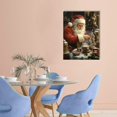 thumbnail image 2 of Fenyluxe Santa Claus Christmas Meal Table Canvas Wall Decor for Bedroom Home Decor Living Room Bathroom Office, Wall Art Pictures for Kitchen, Dining Room, Perfect Gift Ideas for Home Decor 12x16in, 2 of 5