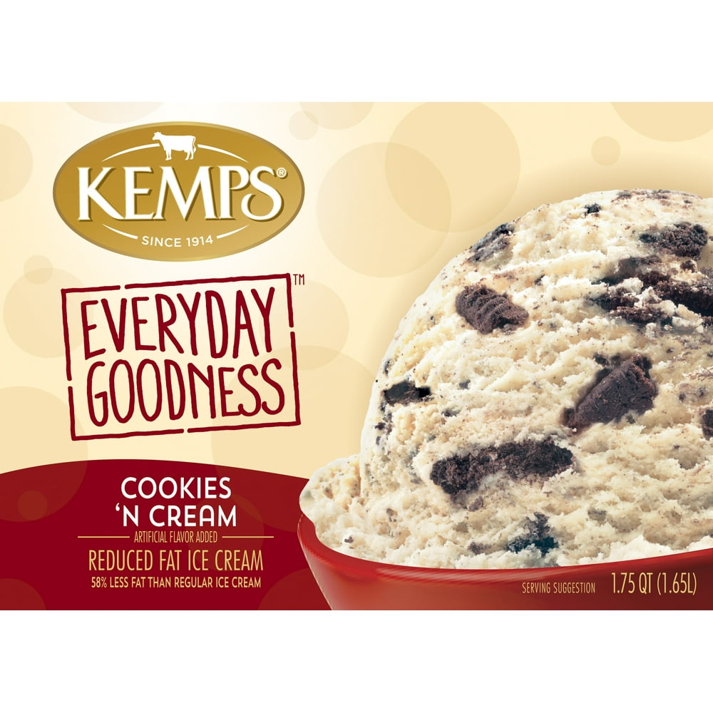 Kemps Cookies and Cream Ice Cream 1.75 qt