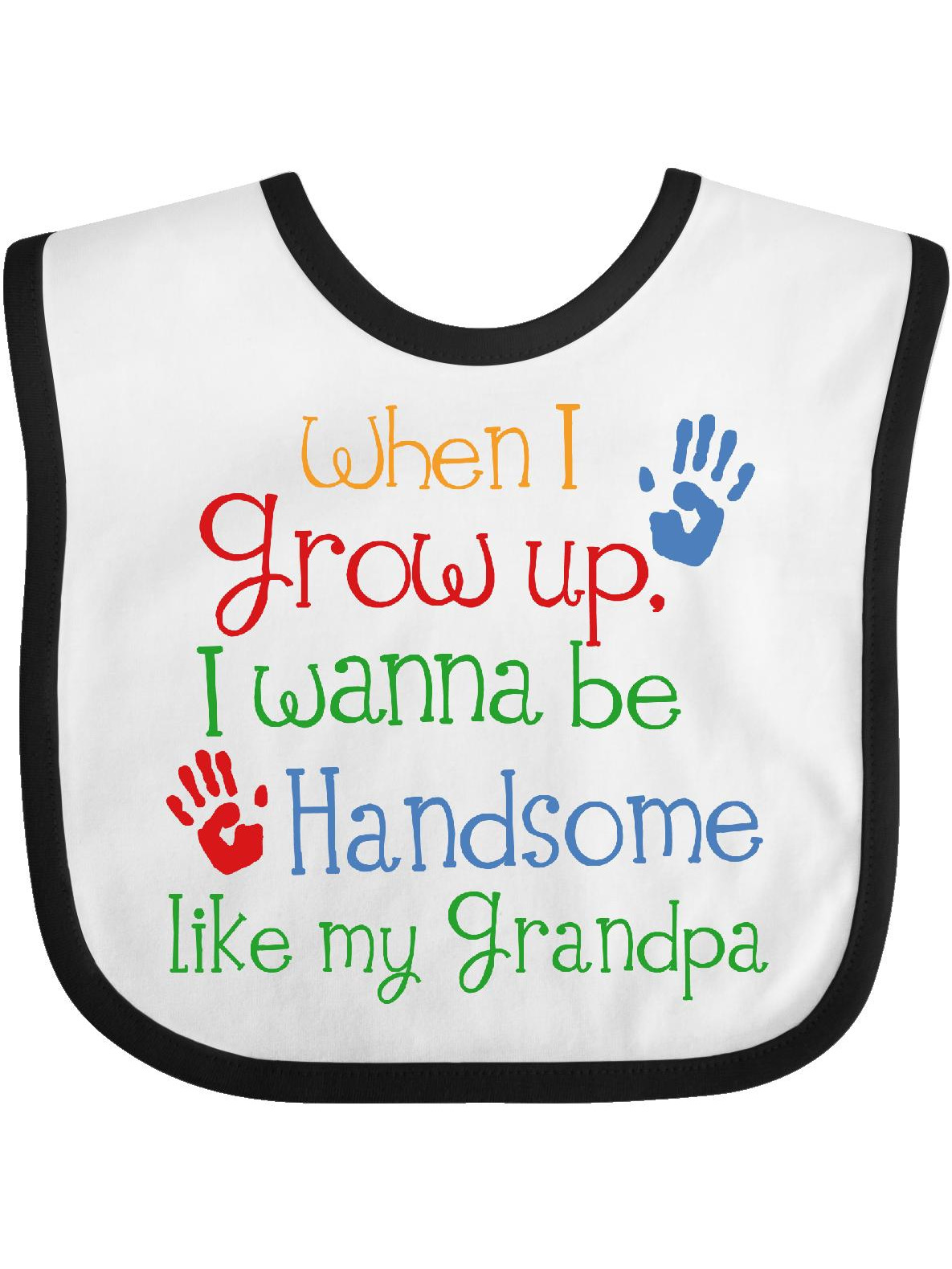 Handsome Like Grandpa Gift for Grandkids Baby Bib