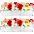 thumbnail image 1 of Luniquz Flower Vase Acrylic Rectangular Floral Centerpiece for Dining Table - 15.8 Inches Long Rectangle Vase - Clear Vases for Home Decor Wedding(Flowers not Included), 1 of 7