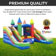 thumbnail image 3 of Pogo Bounce House Crossover Double Water Slide Bouncy Castle Combo Rainbow 16.5 ft L x 15 ft W x 11 ft H, 3 of 8