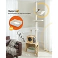 ZephyPaws Floor to Ceiling Cat Tower for Indoor Cats,Adjustable Height