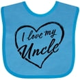 thumbnail image 3 of Inktastic I Love My Uncle in Black Chalk Heart Boys or Girls Baby Bib, 3 of 4