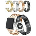 thumbnail image 2 of BadPiggies Stainless Steel Replacement Strap Wristband for Apple Watch Bands 38mm 40mm 42mm 44mm iWatch Series 7 6 5 4 3 2 1, 2 of 9