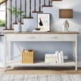thumbnail image 5 of Tribesigns 70.9" Long Sofa Console Table with 2 Drawers, Wood Entryway Tables with Storage Shelves, 5 of 6