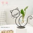 thumbnail image 4 of Pretty Comy Hydroponic Plant Vases Cute Cat Flower Pot Transparent Vase Iron Frame Glass Tabletop Plants Home Bonsai Decor Style 3, 4 of 6