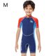 thumbnail image 5 of Soidarity Trajes de neopreno de 2MM, trajes de baño térmicos, mono de protección solar juvenil de una pieza de manga corta para bucear, Deportes acuáticos azul marino M, 5 of 6