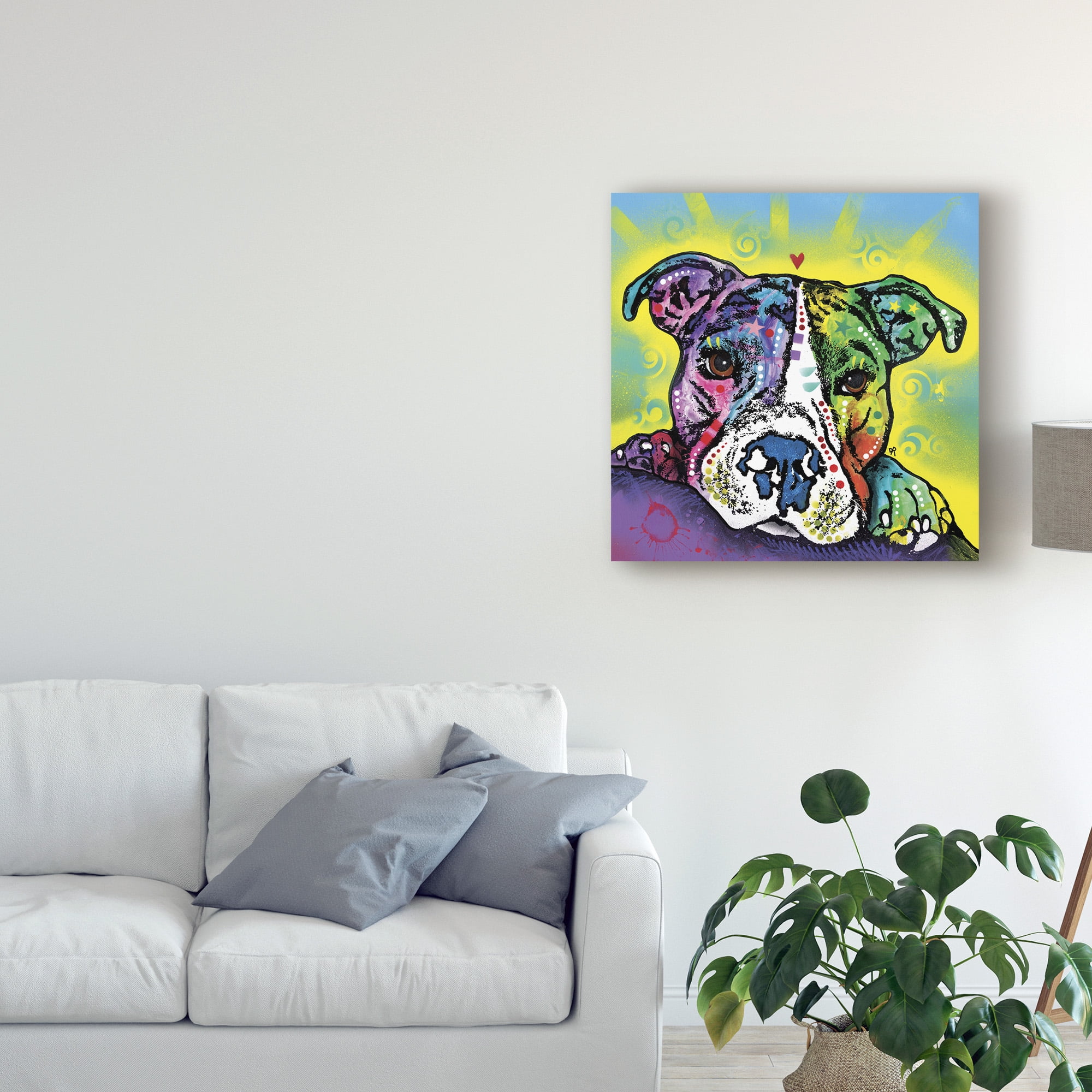 Trademark Fine Art 'The Baby Pit Bull' Canvas Art by Dean Russo