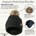 thumbnail image 2 of Britt's Knits Classics Faux Fur Pom Hat Winter Warm Knitted Beanie - Black (Women's), 2 of 10