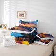 thumbnail image 4 of Erosebridal Lit Marin en Sac Taille Simple, Ensemble de Lit Cocotier, Décor Coucher de Soleil Romantique, Réversible, 4 of 5