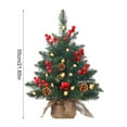 thumbnail image 3 of JIhuahe 20-Inch Table Top Miniature Christmas Tree with Lights, Pre-Lit Artificial Spruce for Desk Decoration, Mini Christmas Tree with Warm White LED Lights, 3 of 5