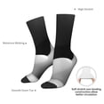 thumbnail image 4 of Vsdgher Black White Fluid Sculpture Crew Socks for Men & Women, Breathable Casual Athletic Ankle Socks, 4 of 6