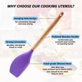 thumbnail image 3 of 2 PCS Kitchen Utensils Set with Holder, Silicone Cooking Utensil Set , Kitchen Gadgets ToolsSpatula + Spatula (purple), 3 of 5