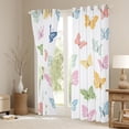 thumbnail image 3 of Manfei Colorful Cute Butterfly Black Out Curtains,Wild Animal Curtains Pack of 2 (42x63 Each),Rainbow Butterflies Bedroom Curtains For Girl,Luxury Bedroom Decor, 3 of 6
