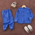 thumbnail image 1 of Conjunto de ropa interior larga de algodón puro para niños y niñas, suéter, pijama, Otoño, novedad de 2023, 1 of 4