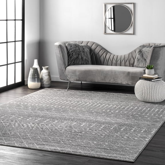 nuLOOM Moroccan Blythe Dark Grey 8' x 10' Transitional Area Rug