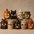 thumbnail image 6 of Hand-sculpted Halloween Mini Lanterns,Monster Tea Light Holder, Handmade Halloween Candle Holder, Rustic Fall Decor, Cute Cute Spooky Table Decor for Tiered Tray Home Mantel Party, 6 of 8