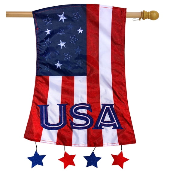 Briarwood Lane Patriotic Applique House Flag