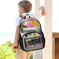 thumbnail image 7 of PVC Transparent Backpacks Clear Backpack for Travel and Outings Colorful Tropical Leaves, 7 of 7