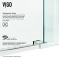 thumbnail image 5 of Vigo Vg6080cl6074 Ferrara 74" High X 61" Wide Sliding Frameless Shower Door - Chrome, 5 of 7