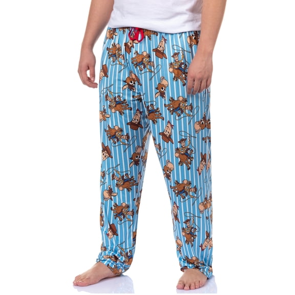 Disney Toy Story Pajamas Men's Woody and Bullseye Lasso Stipe Lounge Sleep Pants