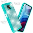 thumbnail image 4 of for Motorola Moto G Power 2021 with Temper Glass Phone Case Glitter Shock proof Edge Scratch Shield Hybrid Layers Slim Bumper Cover, 4 of 4