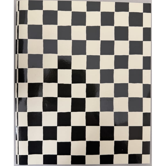 Pen+Gear Paper 3-Prong Folder with Pockets, 9.5" x 11.3", Black Checkered