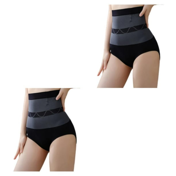 Ropa interior de cintura alta Sonducket para mujer Chinlon transpirable bragas moldeadoras Rojo Negro M XL XXL