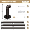 thumbnail image 7 of 32" to 48"Curtain Rods for Windows,1 inch Industrial Curtain Rod, Adjustable Wrap Around Curtain Rods,Industrial Indoor/Outdoor Curtain Rod,Bronze, 7 of 7