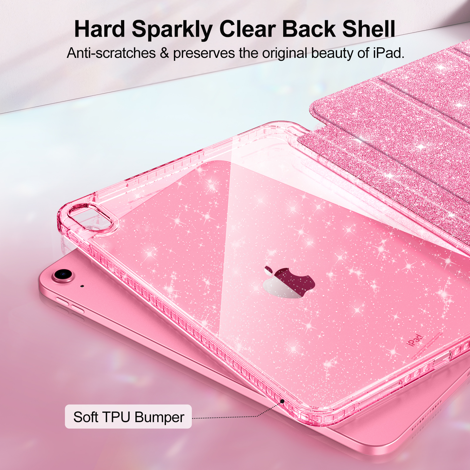 Fintie iPad A16/10th Gen Slim Case Pink Sparkle photo 4