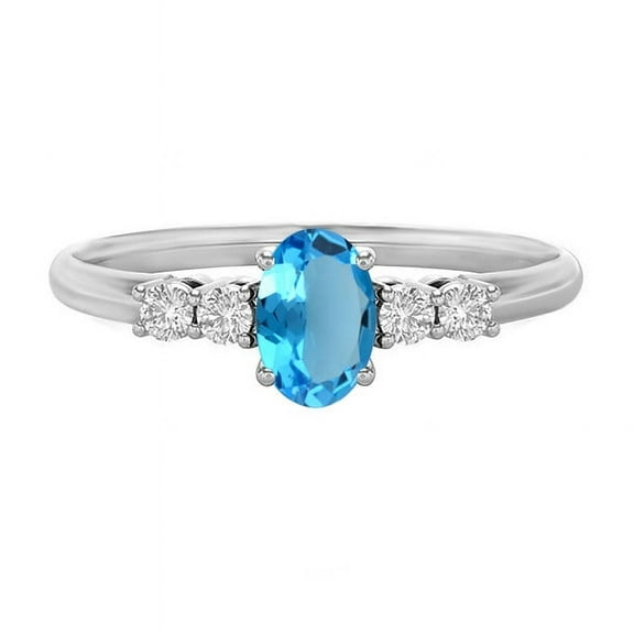 925 Sterling Silver Natural 0.70 Ct Swiss Blue Topaz Gemstone Statement Silver Ring For Women