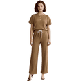 thumbnail image 1 of Conjunto 2 Piezas Casual Chic para Mujer Unitalla, Blusa de Manga Corta y Pantalón Cómodo, Estilo Elegante y Sofisticado para Mujer, 1 of 5