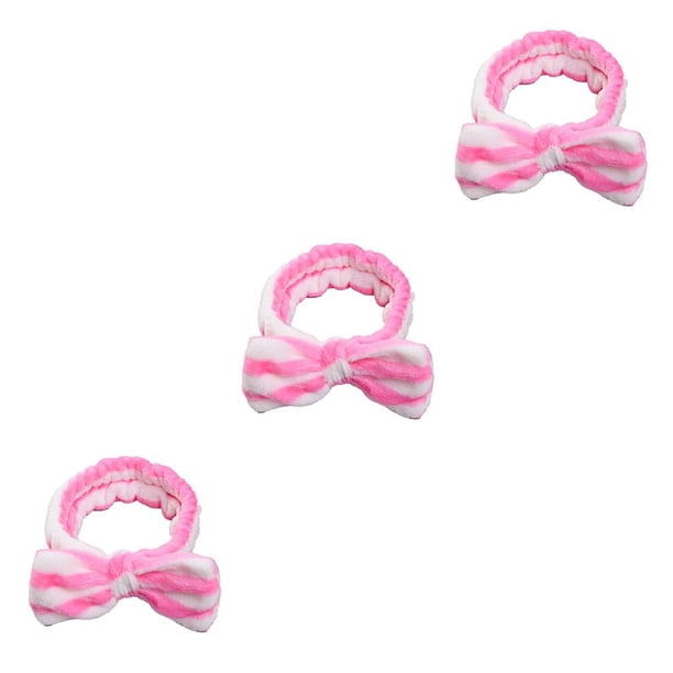 Diademas Lazo Nudo Minnieouse Franela ancha Raya Estilo Accesorios para el cabello Sporting Rose Raya roja Type1 NO1