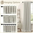 thumbnail image 6 of Blackout Linen Curtains 96 Inches Long for Living Room 2 Panel Set Black Out Light Blocking Back Tab Neutral Boho Farmhouse 96 Inch Curtain Drapes for Bedroom Window Earth Tone Stone Birch Taupe Tan, 6 of 18