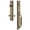 Vintage Brass, variant on Grandeur 843162 Carre Solid Brass Rose Right Handed Keyed Entry Single Cylinder Full Plate