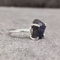 thumbnail image 6 of Natural Tanzanite Ring, Rough Tanzanite Gemstone Ring, December Birthstone, Prong Band, 925 Sterling Silver, Womens Ring, Christmas, Thanksgiving, Handmade, Statement Jewelry, Rough Gemstone Jewelry, 6 of 6