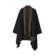 thumbnail image 2 of Cárdigan para hombre, para hombre y mujer, con cuello chal, informal, con bolsillos, estilo kimono Negro, 2 of 8