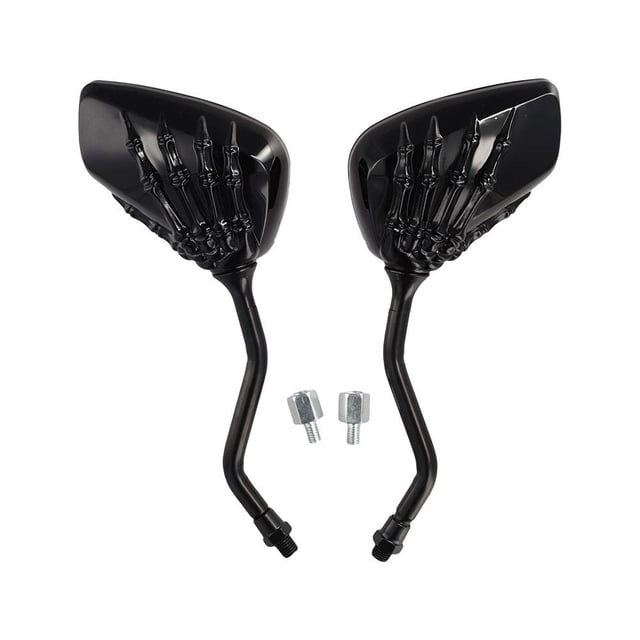 Motorcycle Skeleton Skull Hands Claw Shadow Rearview Sides Mirror 8mm 10mm Y8S W7M6
