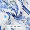 thumbnail image 6 of Round Tablecloth 60 Inch, Blue Stripe Floral Table Cloth Round Cover, Waterproof Round Table Cloth Wrinkle Free for Patio, Coffee Table, Party Decor, 6 of 6