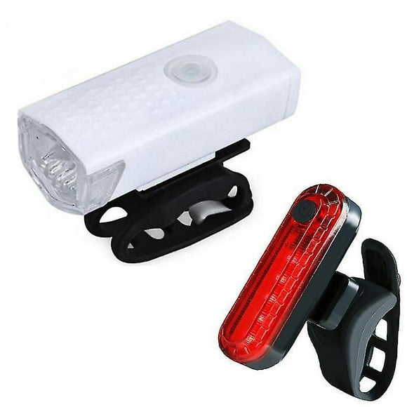 White Red Bike Lights Night Cycling Warning Light