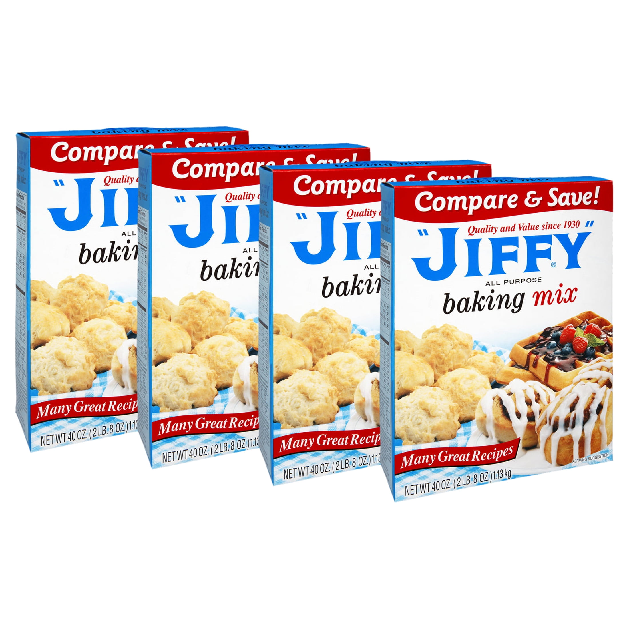 (4 pack) JIFFY All Purpose Baking Mix, 40 oz