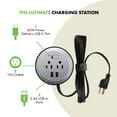 thumbnail image 4 of TOPGREENER GaN Desk Grommet with 60W PD for MacBook, Desktop Power Grommet with 1 Fast Charging USB-C Port, 2 USB-A Ports and 12A Duplex Receptacles, TTRP48APD60-SV, Silver, 4 of 5
