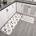 thumbnail image 2 of Pioneer Flower Floral Print Pattern Kitchen Rugs Sets Of 2, Anti Fatigue Non Slip Washable Floor Mats for Kitchen Sink Laundry, 17X30 Inch + 17X47 Inch, 2 of 6