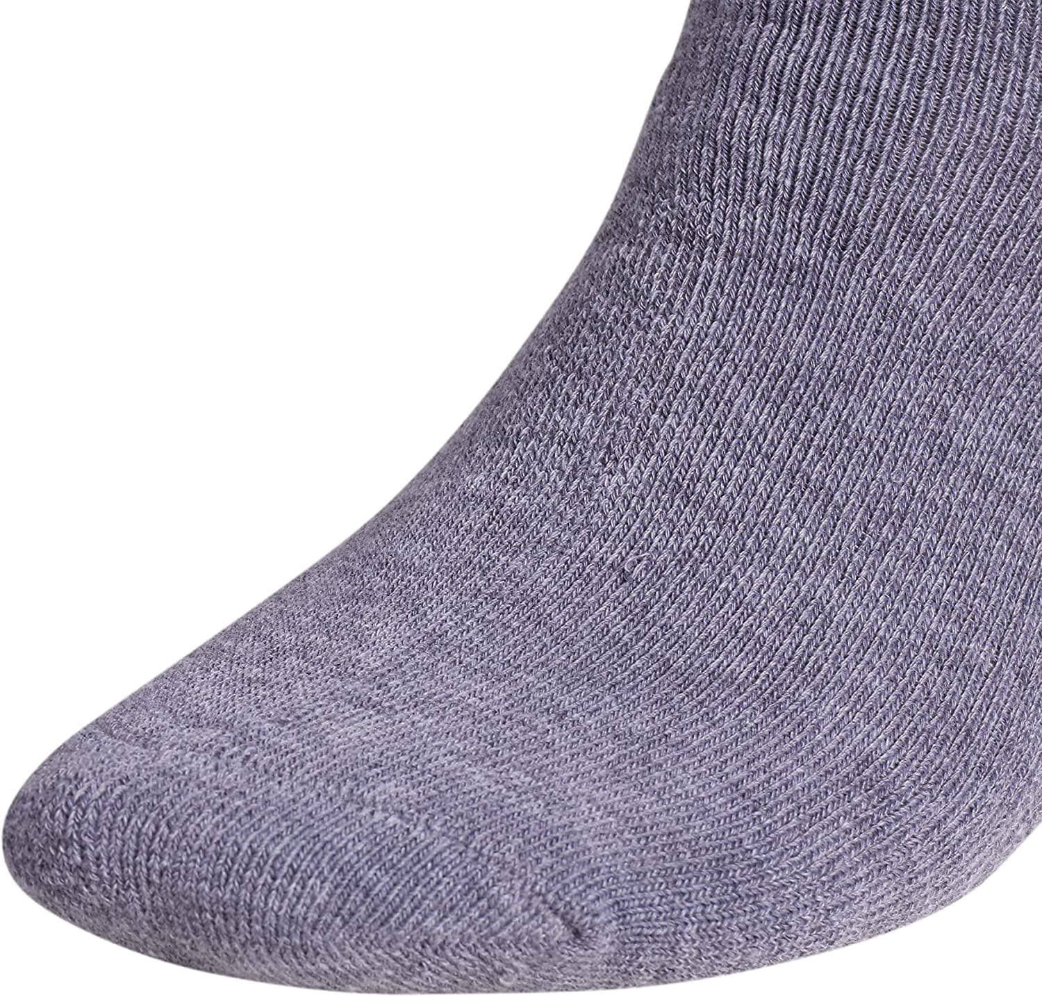 adidas Originals Men's Trefoil Quarter Socks (6-Pair), Heather Grey/ Black/ White, Large