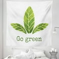 thumbnail image 1 of Sage Tapestry, Ecological Concept Hand Painted Style Watercolor Leaves with Go Green Inspirational, Fabric Wall Hanging Decor for Bedroom Living Room Dorm, 5 Sizes, Green White, by Ambesonne, 1 of 1